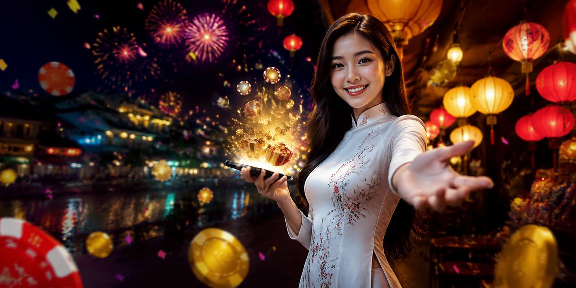 Người dùng nhận thưởng đăng ký tại chợ đêm Phú Quốc khi tham gia a7iv
